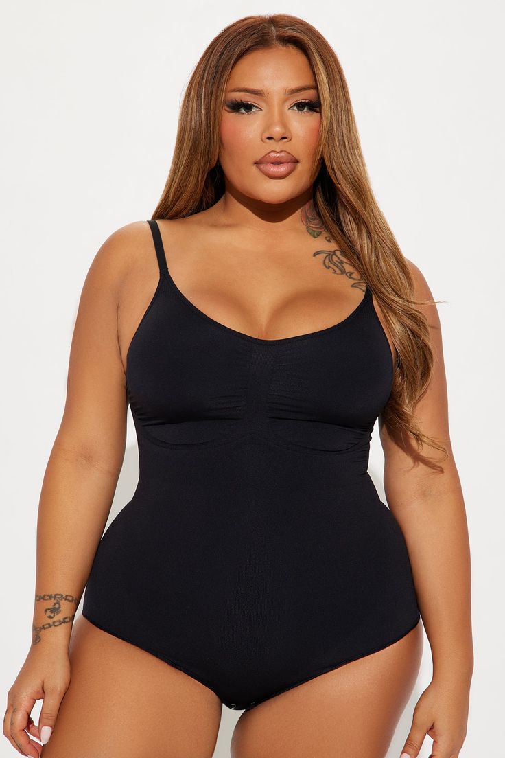 Women's Sculpt Me Compression Shapewear Bodysuit in Black