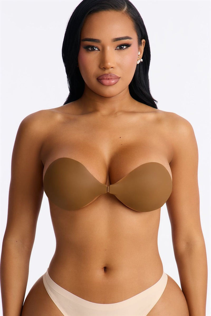 Women's Unseen Silicone Sticky Bra in Brown