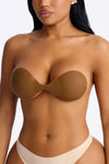 Women's Unseen Silicone Sticky Bra in Brown