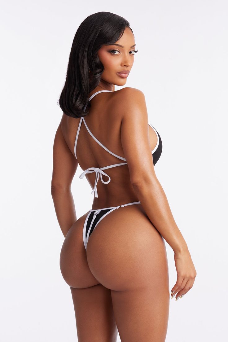 Monokini in Black/White Unique Size Medium